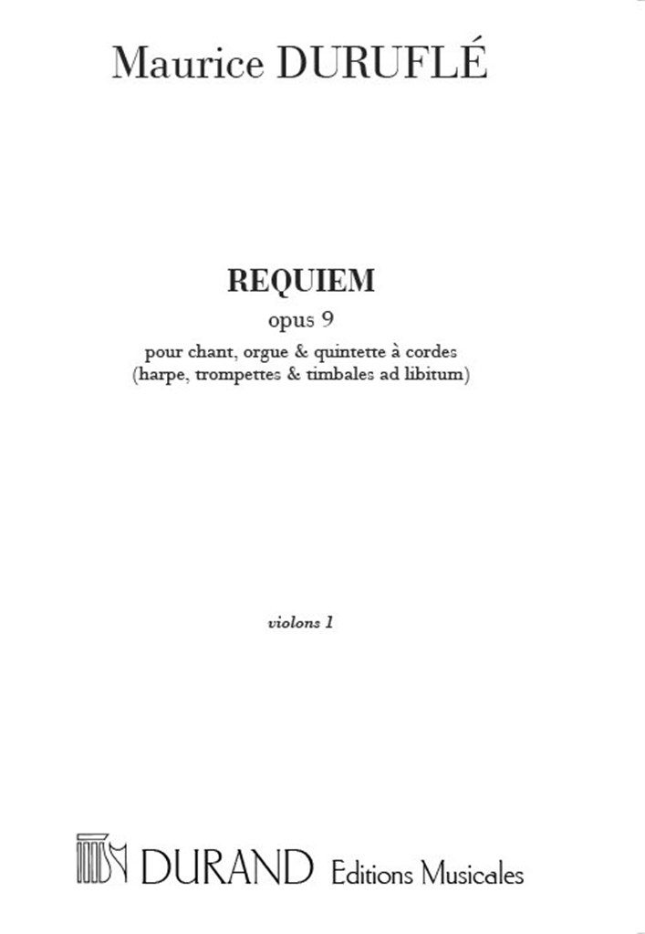 Requiem Op. 9 Altos Reduction Pour Chant Orgue Et