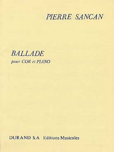 Ballade Cor/Piano (SANCAN PIERRE)