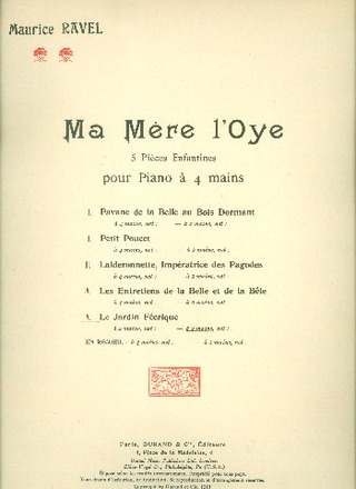 Ma Mere L'Oye: Jardin Feerique Piano (RAVEL MAURICE)