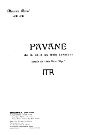 Ma Mere L'Oye: Pavane De La Belle Au Bois Dormant Vl/Piano