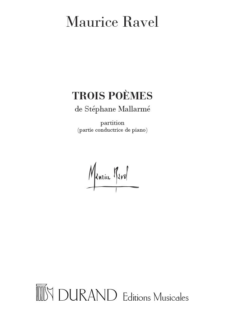 3 Poemes De Mallarme Chant/Piano