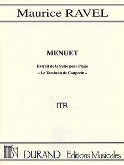 Menuet Du Tombeau Piano (RAVEL MAURICE)