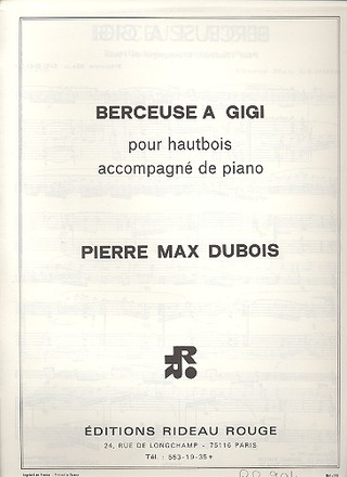 Berceuse A Gigi Htb/Piano