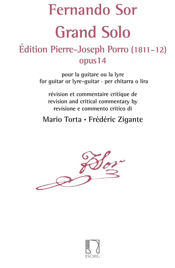 Grand Solo - Edition Pierre Porro (1811-12), Op. 14