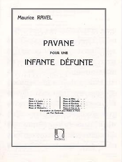 Pavane Pour Une Infante Defunte Cor/Piano (RAVEL MAURICE)