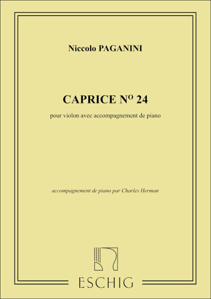 Caprice N. 24, Pour Violon, Avec Accompagnement De Piano Par C. Herman (PAGANINI NICCOLO)