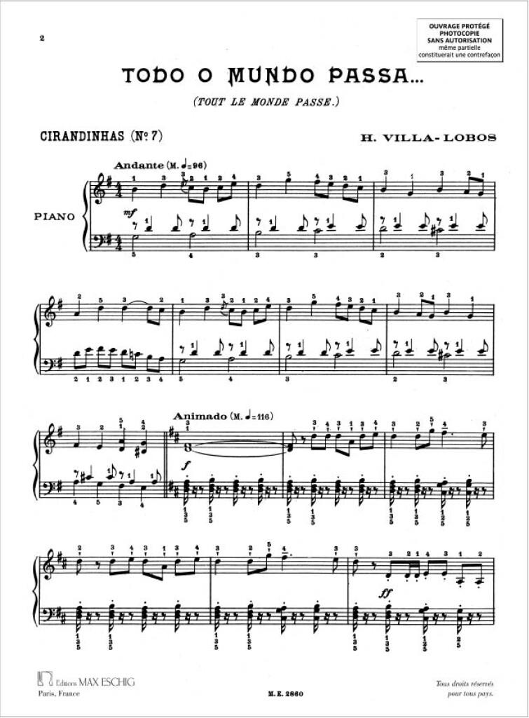 Villa-Lobos Cirandinhas N 7 Piano (Todo O Mundo Passa..Tout)