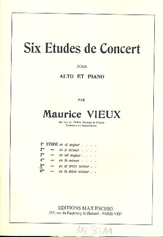 Etudes Concert No5 Vla (VIEUX M)