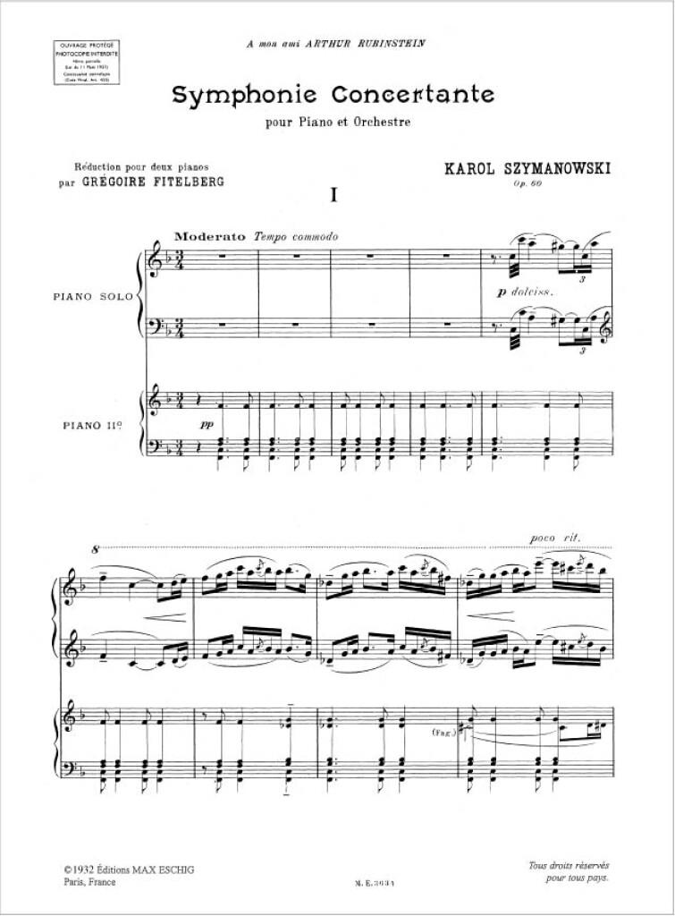 Symphonie Concertante (Pour Piano Et Orchestre)