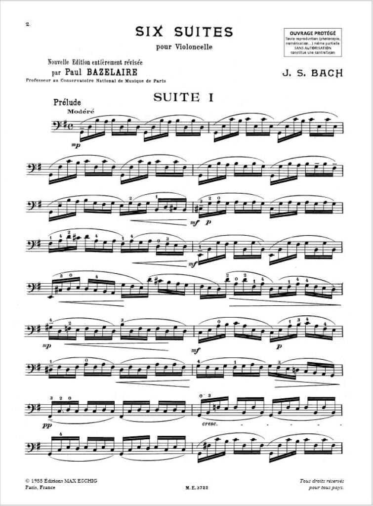 6 Suites Violoncelle (Bazelaire)