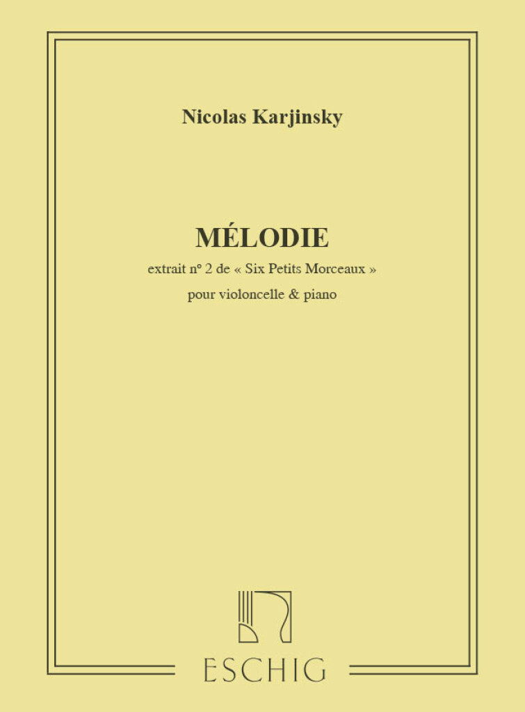 6 Petits Morceaux N 2 Melodie Vlc/Piano (1 Re Position)