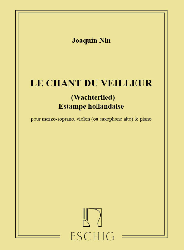 Chant Du Veilleur Mezzo/Violon Ou Saxophone/Piano