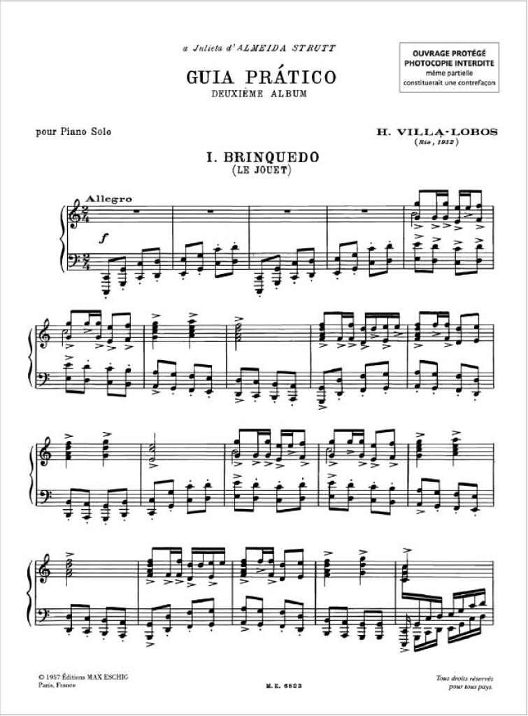 Villa-Lobos Guia Pratico Album N 2 Piano