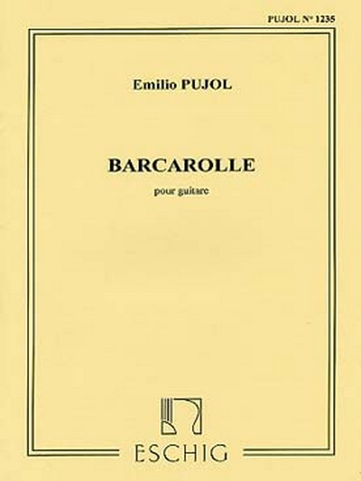 Barcarolle (Pujol 1235) Guitare (PUJOL)