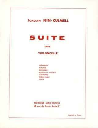 Culmell Suite Violoncelle