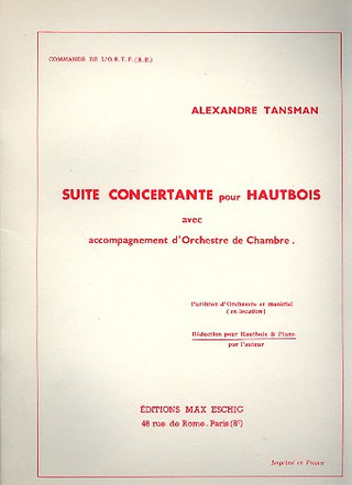Suite Concertante Hautbois/Piano