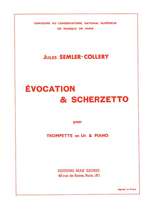 Evocation Et Scherzetto Trompette En Ut/Piano (SEMLER-COLLERY JULES)