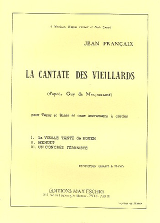Cantate Des Viellards Tenor/Basse/Piano (Voix Et 11 Cordes