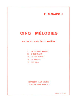 5 Melodies Chant/Piano