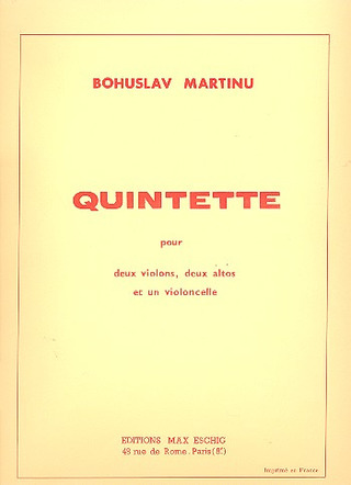 Quintette 1927 2 Violons/2 Altos/Vlc