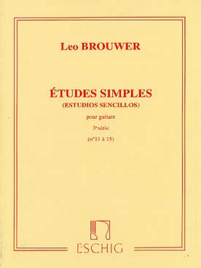 Etudes Simples - Estudios Sencillos 3 Ere Serie - No11 A 15