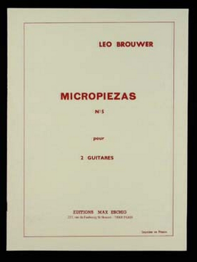 Micropiezas N 5 2 Guitares (BROUWER LEO)
