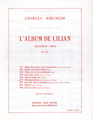Album Lilian 1S N 6 Skating-Smiling Fl/Soprano/Piano