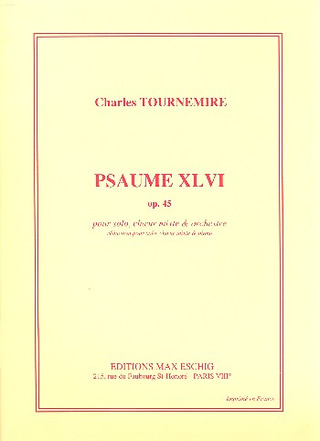 Psaume Xlvi Op. 45 Choeur/Piano