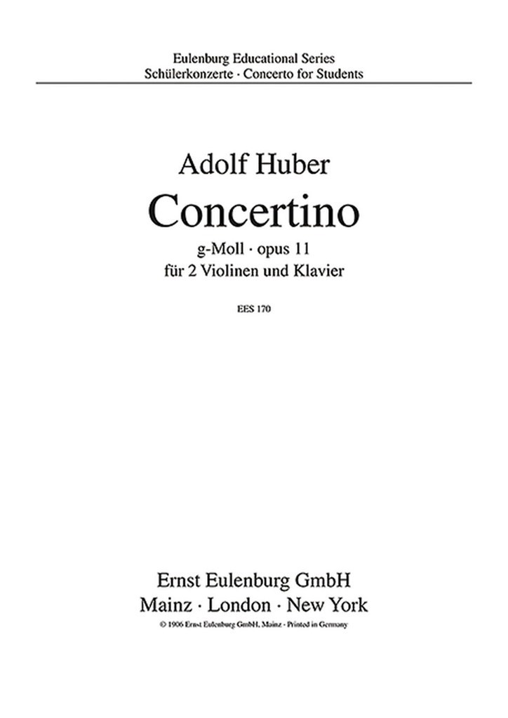Concertino In D Minor Op. 65