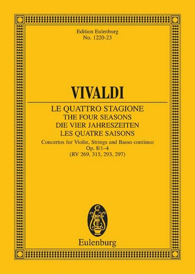 The Four Seasons Op. 8/1 Rv 269 / Pv 241 (Les quatre saisons) (VIVALDI ANTONIO)