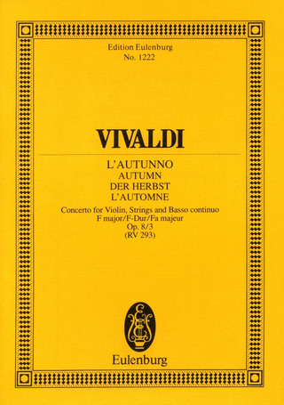 The Four Seasons Op. 8/3 Rv 293 / Pv 257 (Les quatre saisons) (VIVALDI ANTONIO)