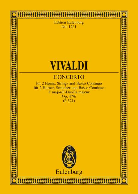 Concerto F Major Op. 47/6 Rv / P 321 (VIVALDI ANTONIO)