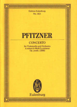 Concerto A Minor Op. Posth. (PFITZNER HANS)