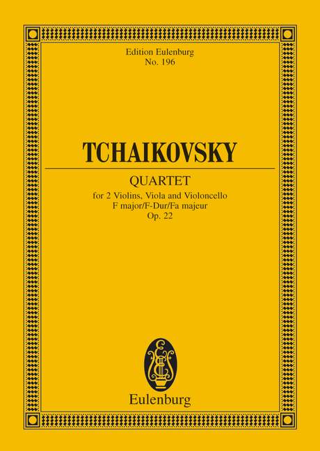 String Quartet #2 F Major Op. 22 Cw 91 (TCHAIKOVSKI PIOTR ILITCH)