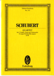 String Quartet D Major Op. Posth. D 94 (SCHUBERT FRANZ)