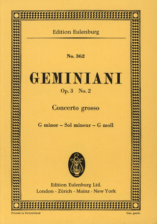 Concerto Grosso G Minor Op. 3/2