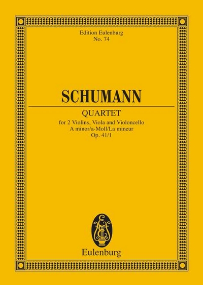 String Quartet A Minor Op. 41/1 (SCHUMANN ROBERT)