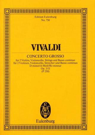 L'Estro Armonico Op. 3/11 Rv 565 / Pv 250 (VIVALDI ANTONIO)