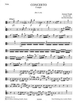 Concerto F Major Op. 46/2 Rv 569 / Pv 273 (VIVALDI ANTONIO)
