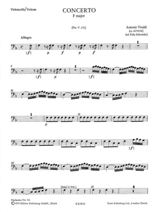 Concerto F Major Op. 46/2 Rv 569 / Pv 273 (VIVALDI ANTONIO)