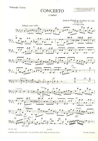 Concerto C Minor Op. 44/19 Rv 441 / Pv 440 (VIVALDI ANTONIO)