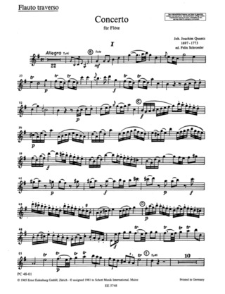 Concerto G Major (QUANTZ JOHANN JOACHIM)