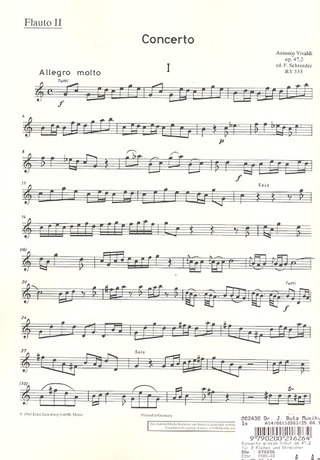 Concerto Grosso C Major Op. 47/2 Rv 533/Pv 76 (VIVALDI ANTONIO)