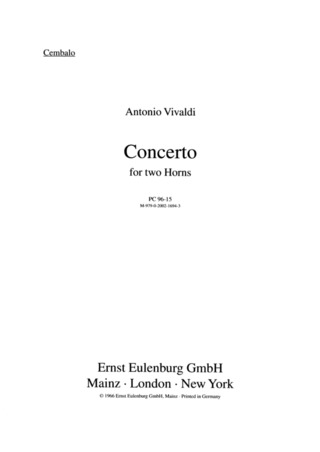Concerto F Major Op. 47/6 Rv 539/Pv 321 (VIVALDI ANTONIO)