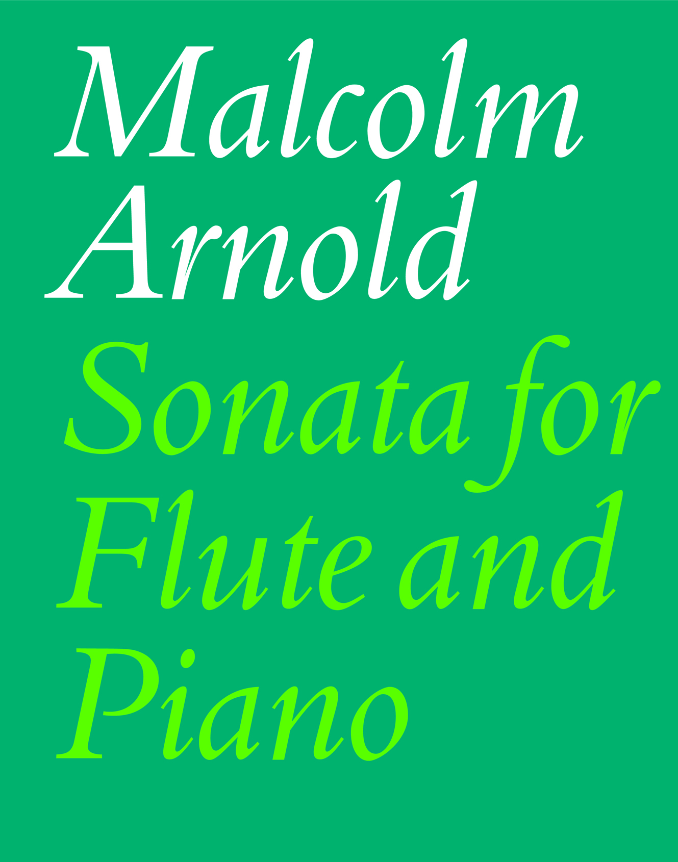 Sonata (Flûte And Piano) (ARNOLD MALCOLM)