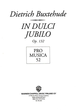 In Dulci Jubilo Op. 132 Buxwv 52 (BUXTEHUDE DIETRICH)