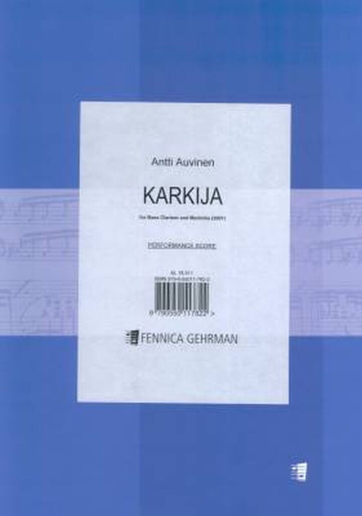 Karkija for bass clarinet and marimba (AUVINEN ANTTI) (AUVINEN ANTTI)