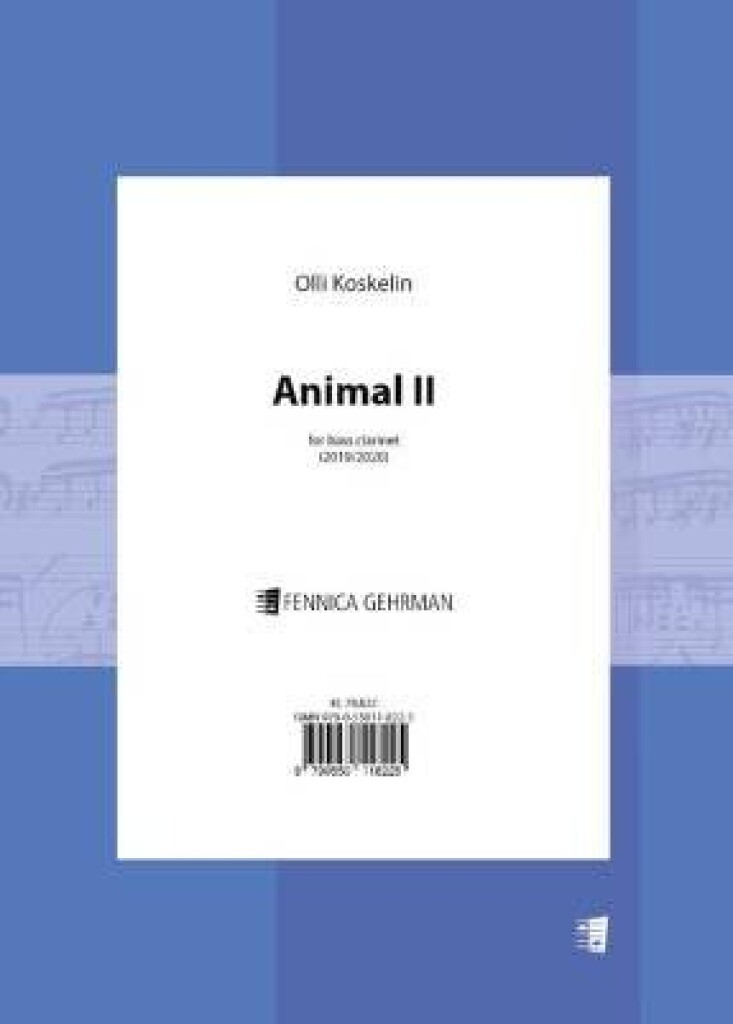 Animal II for bass clarinet (KOSKELIN OLLI) (KOSKELIN OLLI)