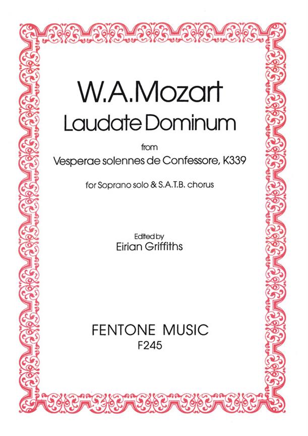 Laudate Dominum From K339 / Mozart - Soprano, Choeur Et Piano