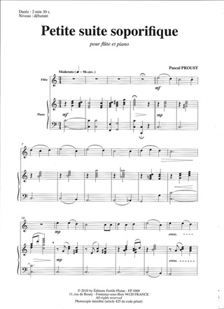 Petite Suite Soporifique (Flûte Et Piano)